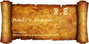 Makár Bianka névjegykártya