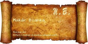 Makár Bianka névjegykártya