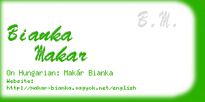 bianka makar business card